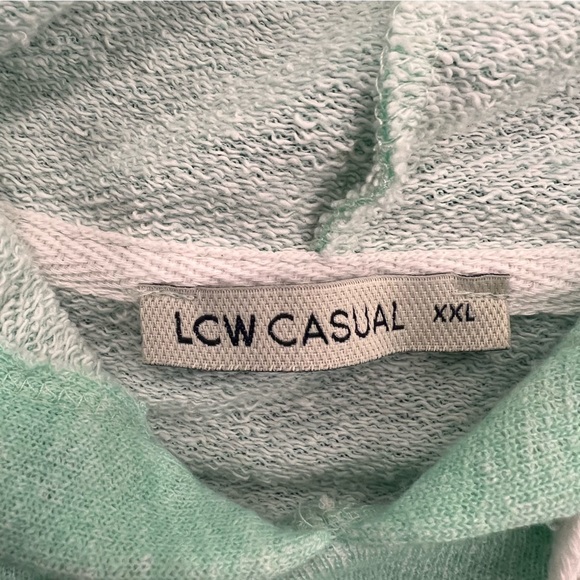 LCW Casual Mint Green Hooded Sweater - Picture 11 of 13
